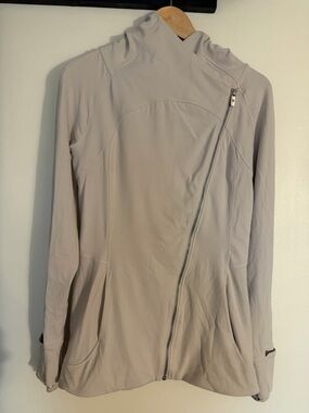 lululemon athletica Asymmetrical Zip Hooded Jacket - Light Taupe
